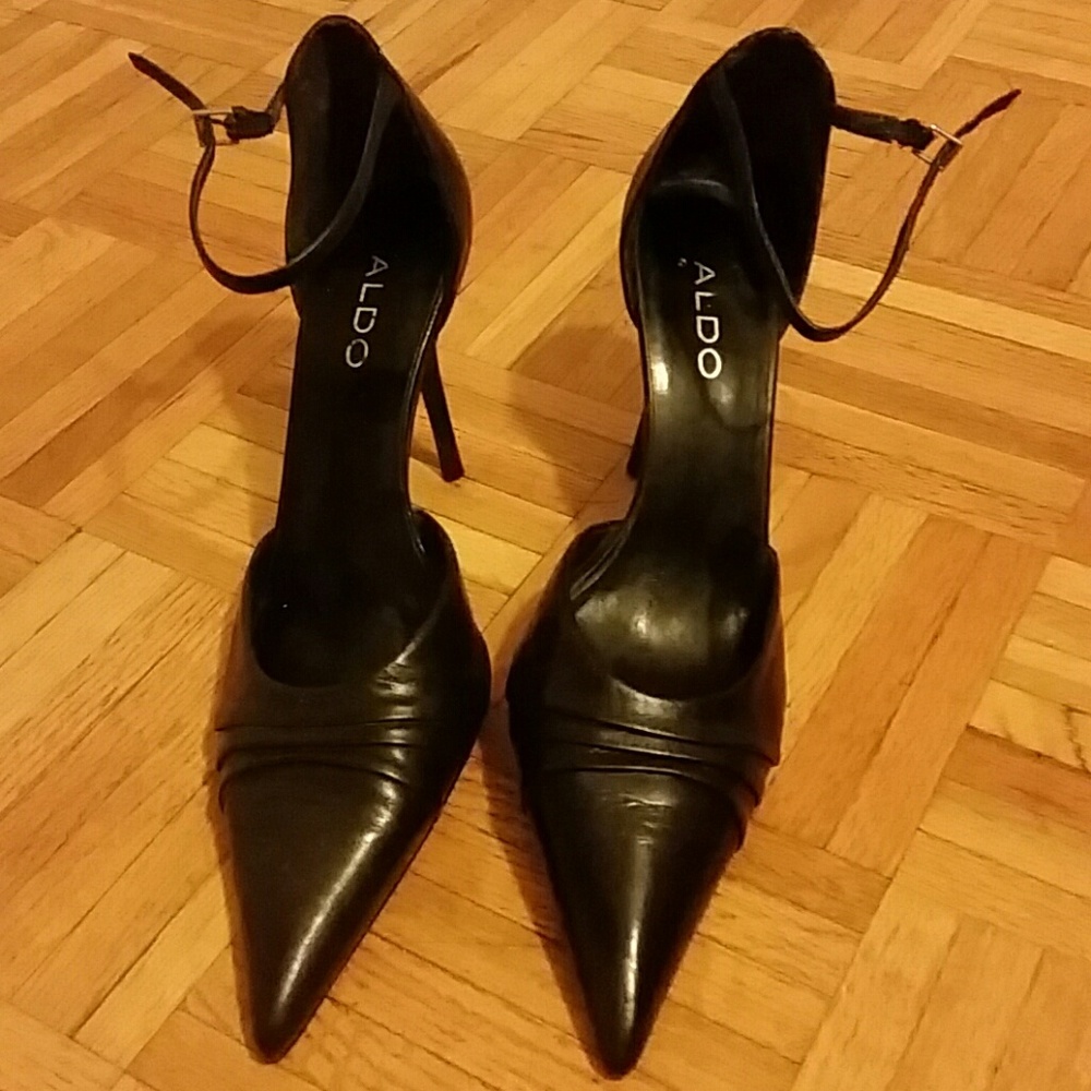 aldo black heels